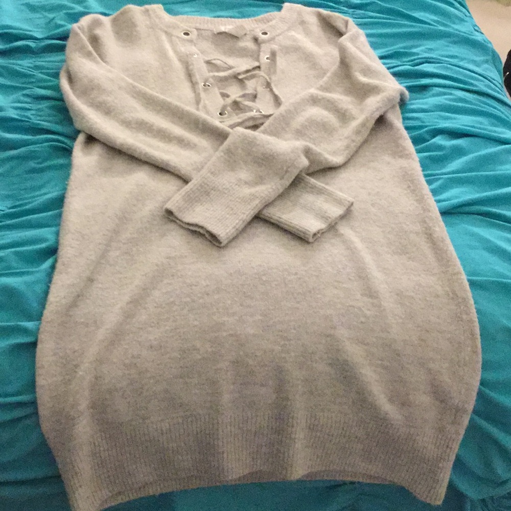 Forever 21 Lace-up Sweater Dress